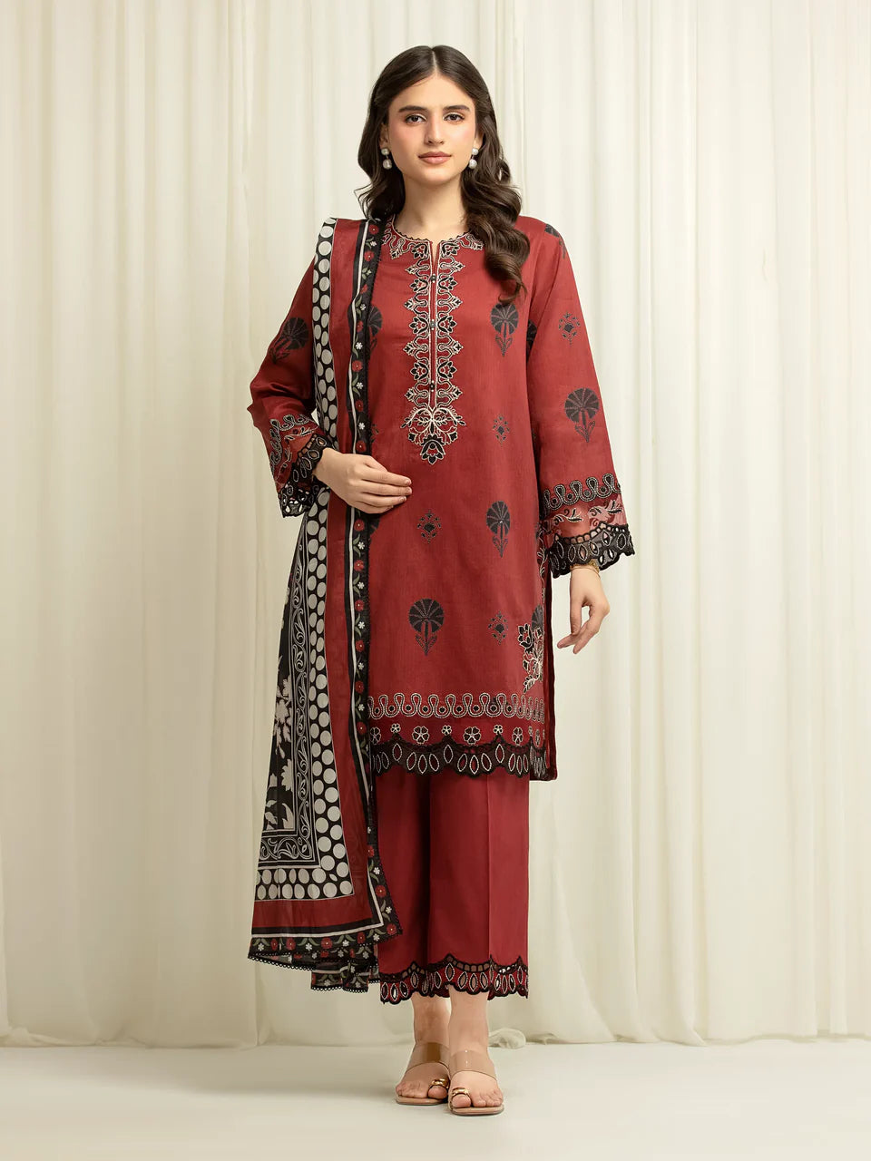 Festive Embroidered | Unstitched 3PC lawnEWU6V1-33001-3P