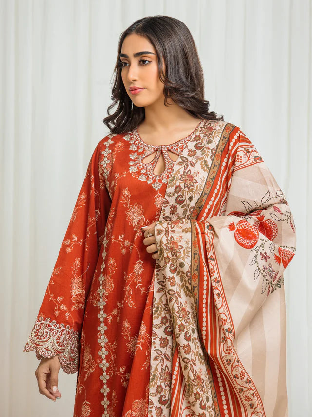 Festive Embroidered | Unstitched 3PC lawn EWU6V1-33018-3P