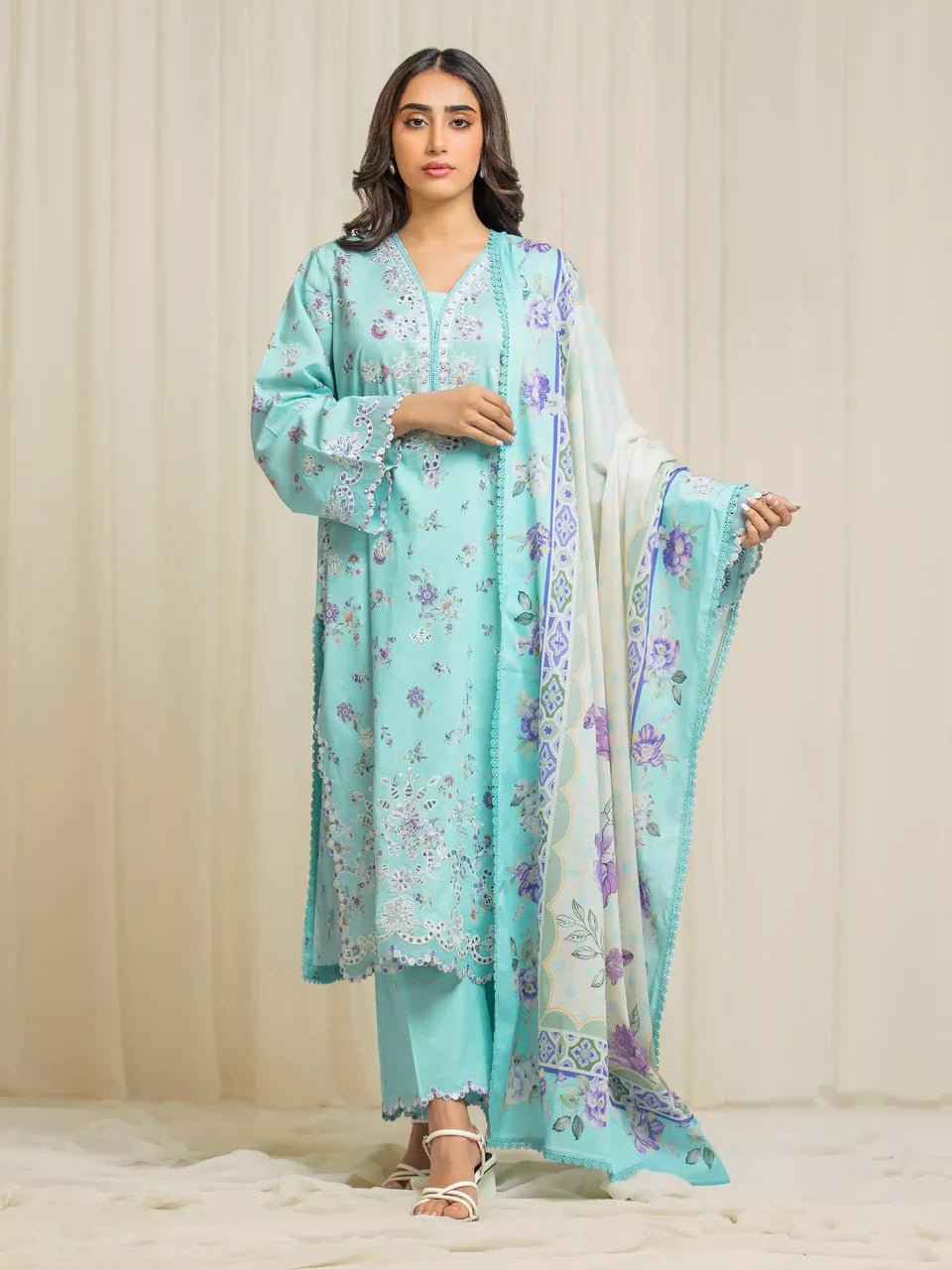 Festive Embroidered | Unstitched 3PC lawn EWU6V1-33023-3P