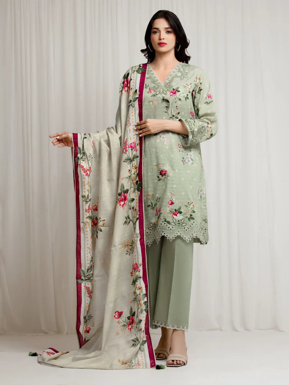 Festive Embroidered | Unstitched 3PC Zari lawn EWU6V23-33405-3P