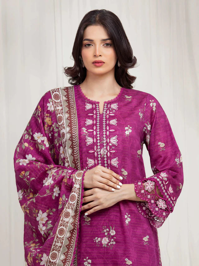 Festive Embroidered | Unstitched 3PC Zari lawn EWU6V23-33410-3P