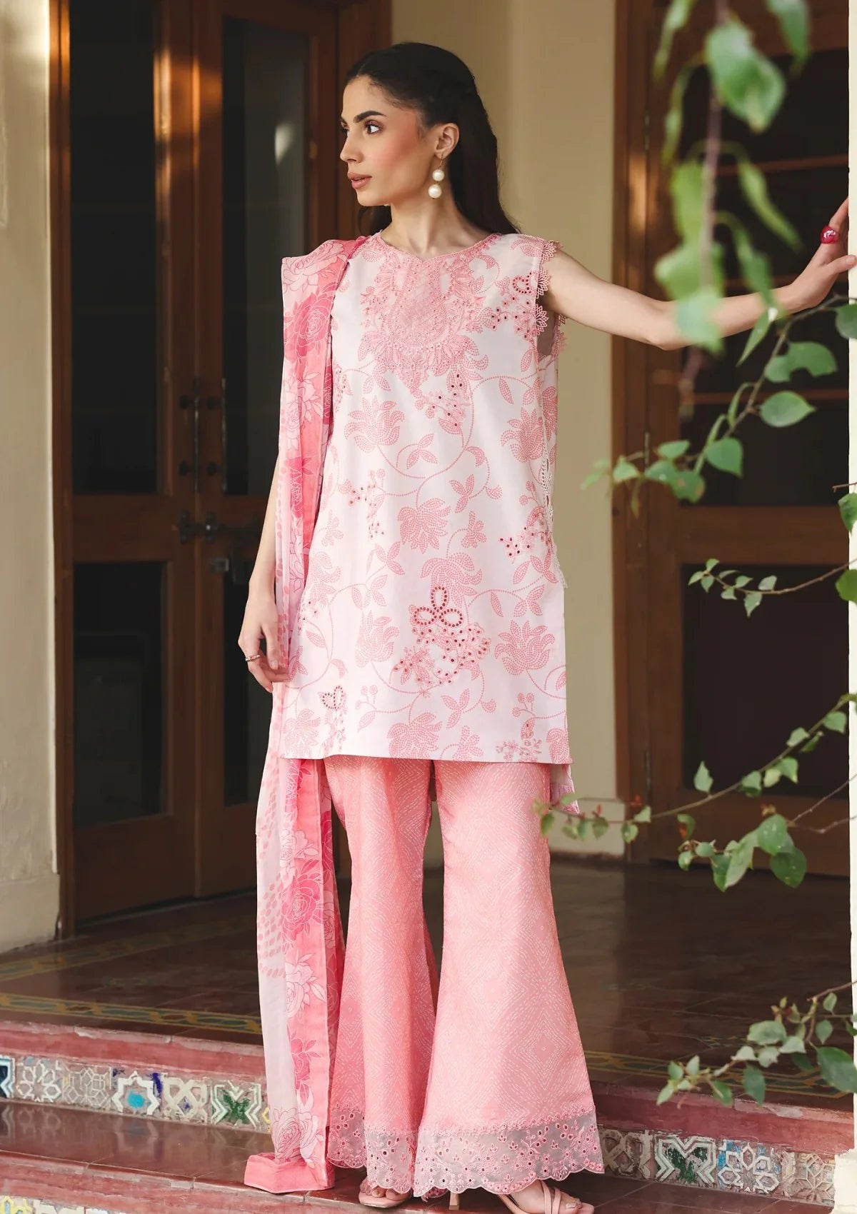 Premium Embroidered Romy 3PC Unstitched Lawn By Zinnia By Raaya