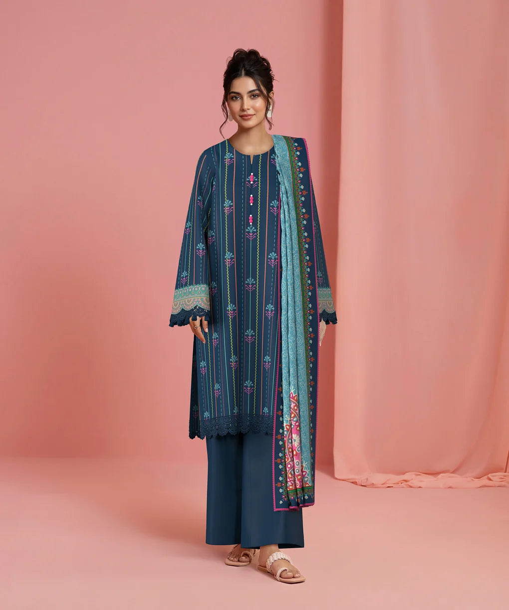 Sapphire Embroidered Linen 3PC | 3PBE-WS26CL11-110