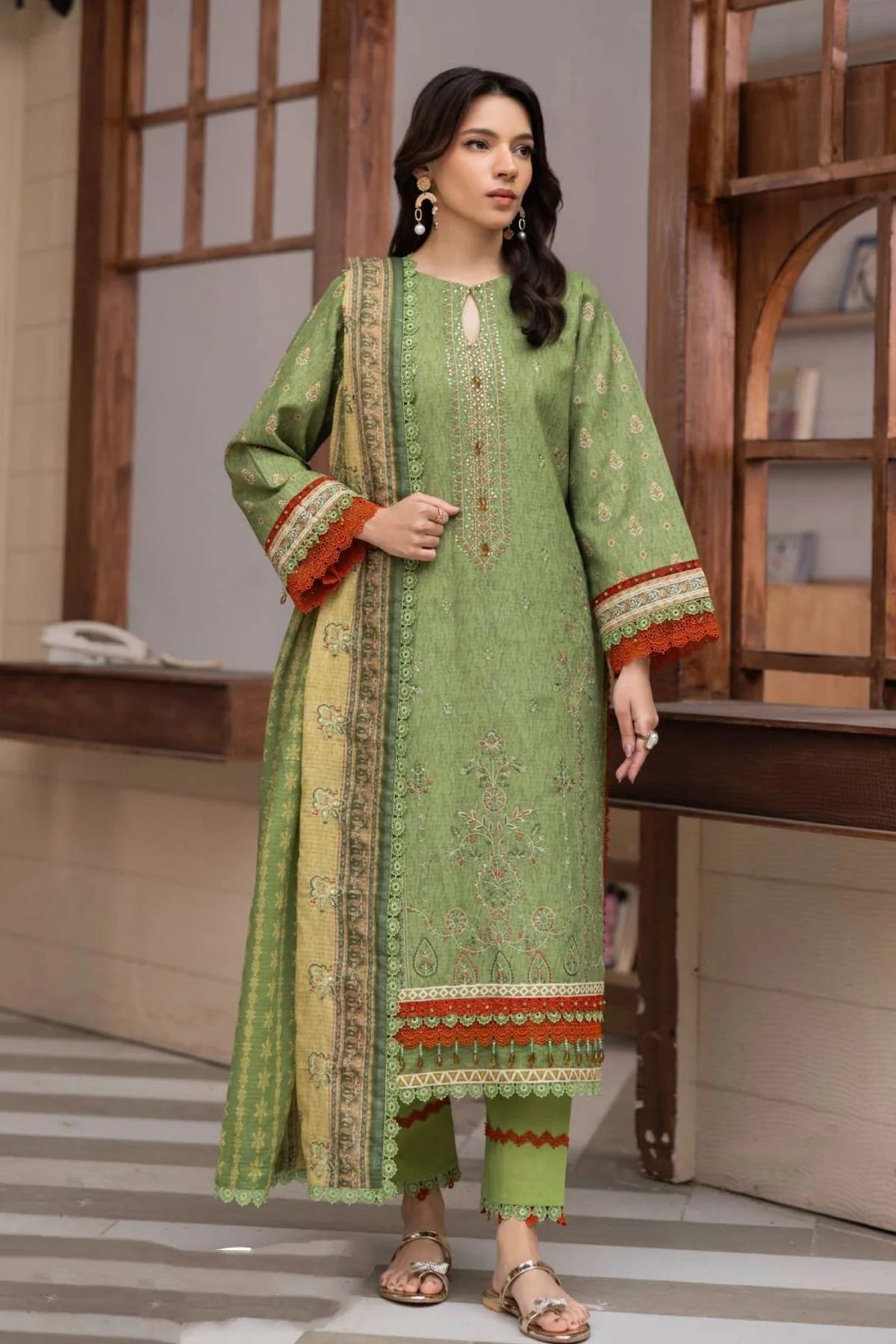 PERIDOT Lawn Embroidered 3PC | PR-540