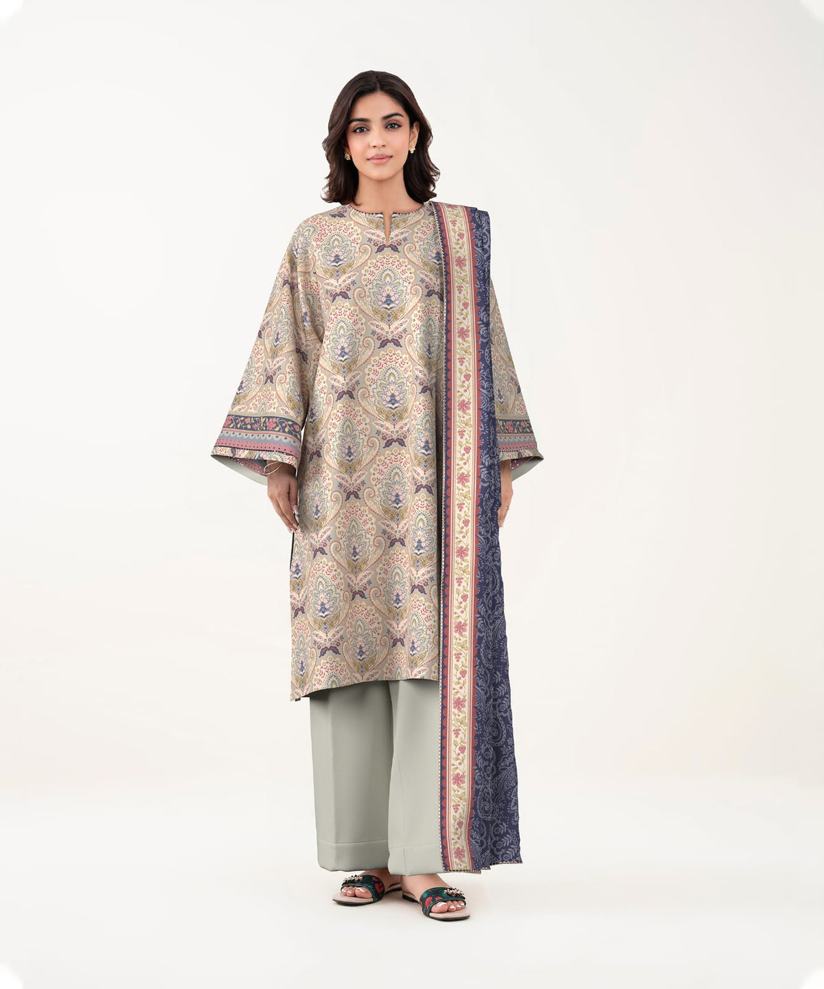 Sapphire Printed Linen 3PC | 3PB-WS26CL16-160