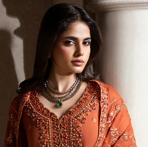 Luxury Embroidered Zarmina 3PC Unstitched Lawn By AZU