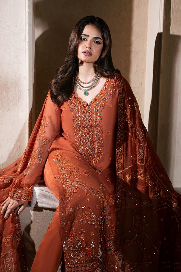 Luxury Embroidered Zarmina 3PC Unstitched Lawn By AZU