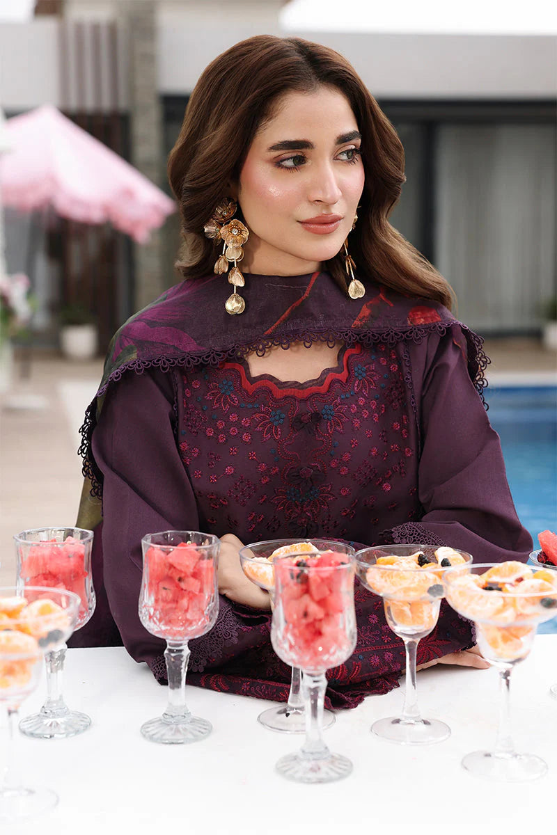 Premium Embroidered Arezou 3PC Unstitched Lawn By Rang Rasiya
