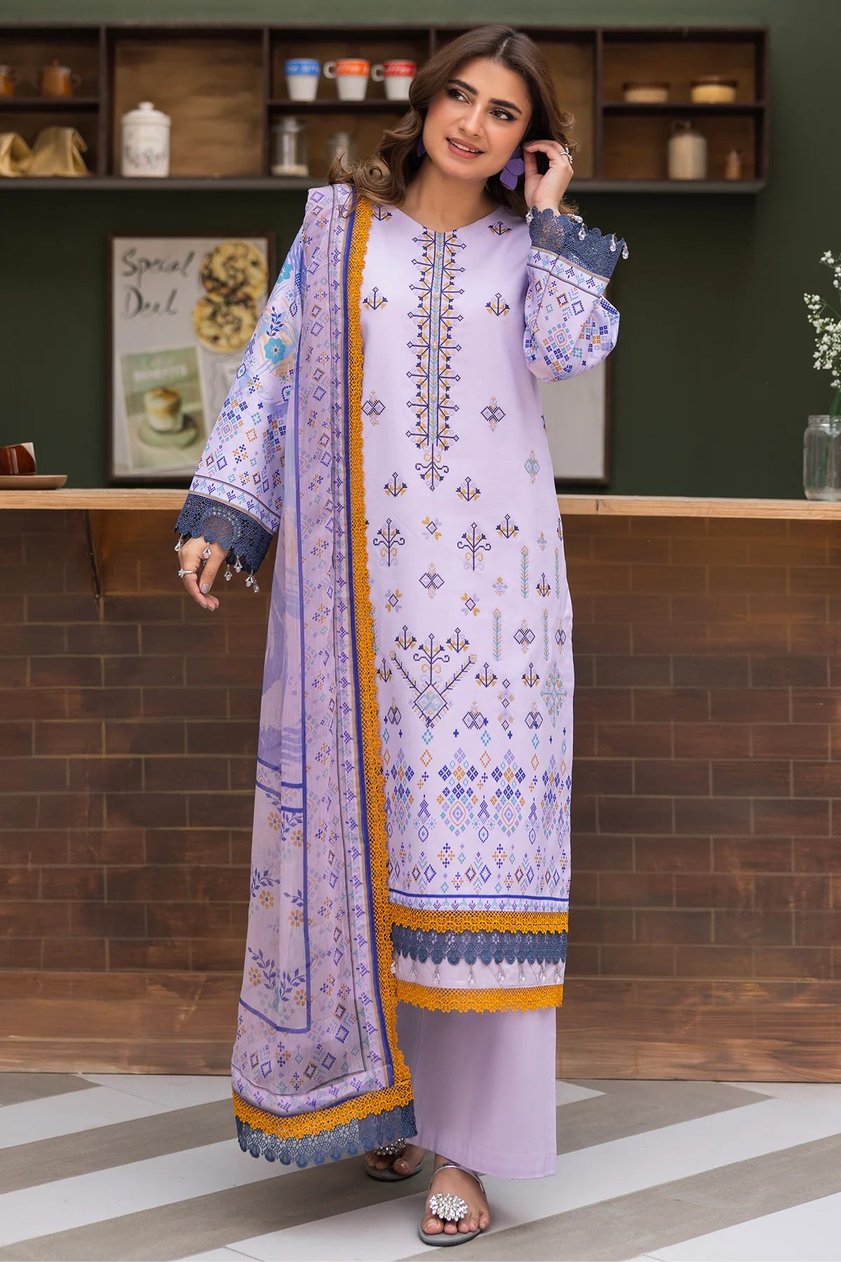 PERIDOT Lawn Embroidered 3PC | PR-547