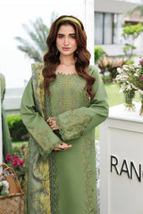 Premium Embroidered Bahar 3PC Unstitched Lawn By Rang Rasiya