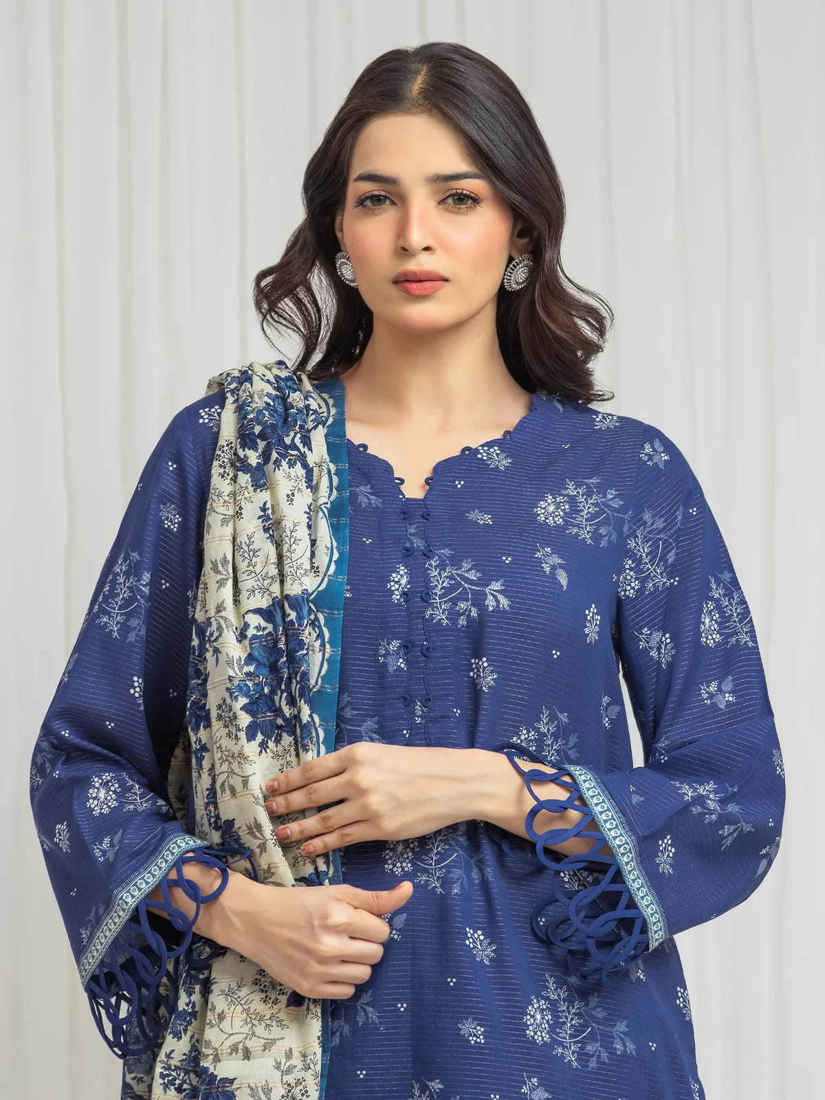 MERAK ZARI | Unstitched 3PC lawn  EWU6M6-006-3P