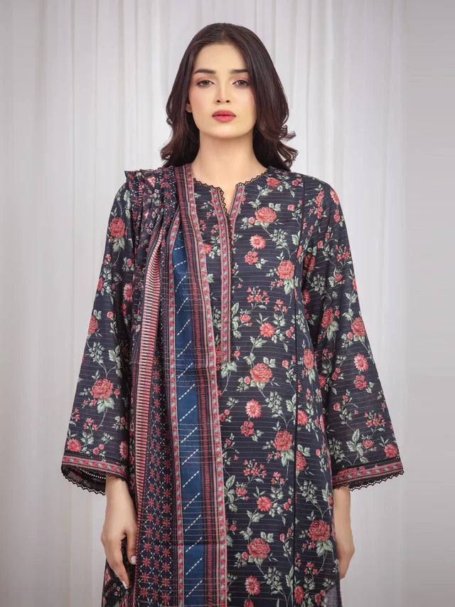 MERAK ZARI | Unstitched 3PC lawn EWU6M6-011-3P