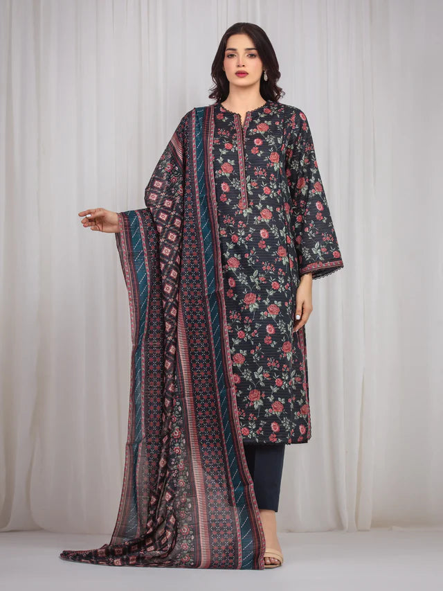 MERAK ZARI | Unstitched 3PC lawn EWU6M6-011-3P