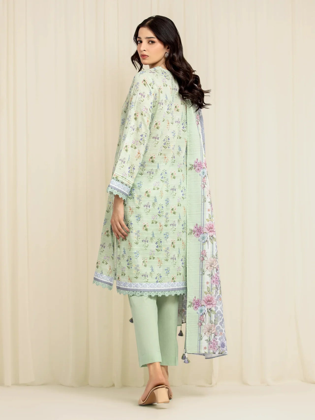 MERAK ZARI | Unstitched 3PC lawn EWU6M6-019-3P