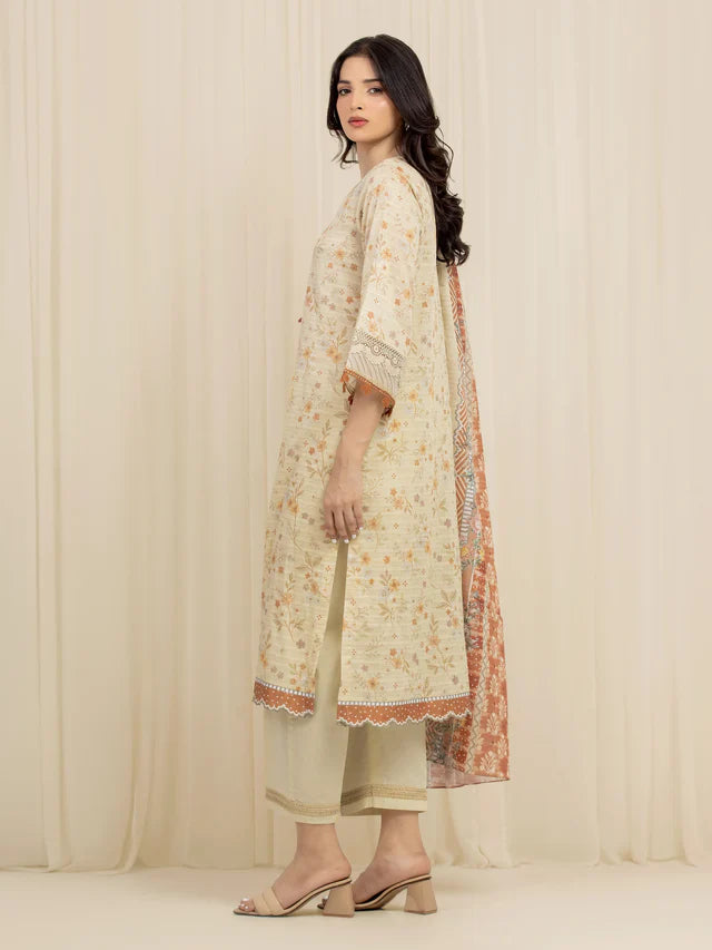 MERAK ZARI | Unstitched 3PC lawn  EWU6M6-026-3P