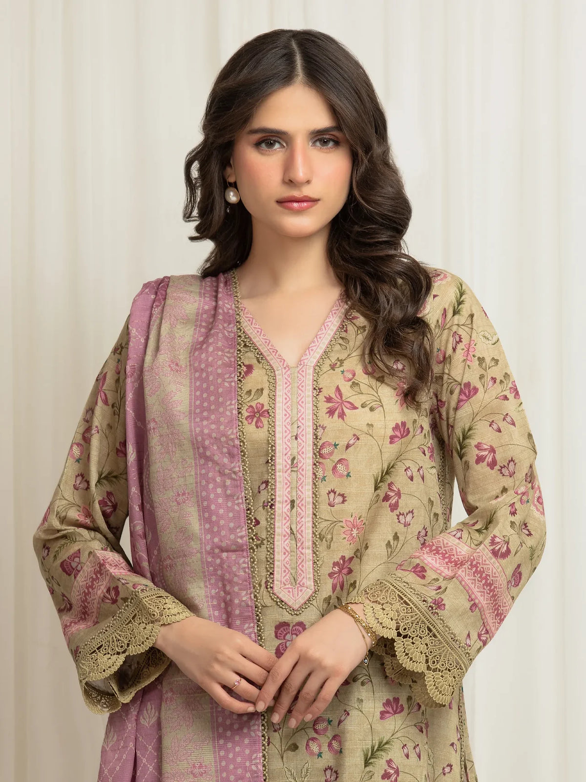 MERAK ZARI | Unstitched 3PC lawn EWU6M6-033-3P