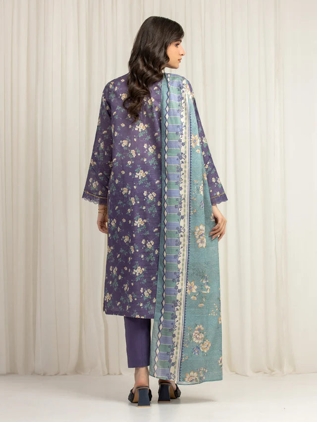 MERAK ZARI | Unstitched 3PC lawn  EWU6M6-035-3P