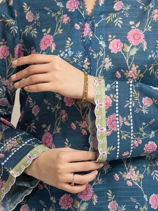 MERAK ZARI | Unstitched 3PC lawn  EWU6M6-037-3P