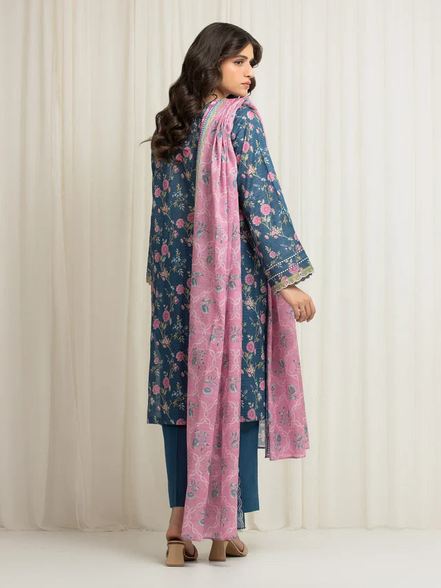 MERAK ZARI | Unstitched 3PC lawn  EWU6M6-037-3P