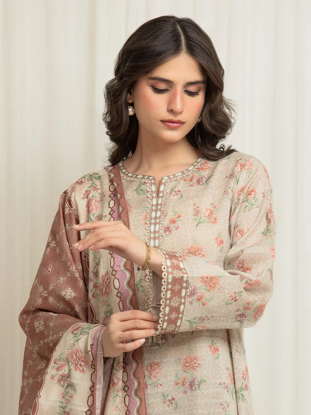 MERAK ZARI | Unstitched 3PC lawn EWU6M6-038-3P