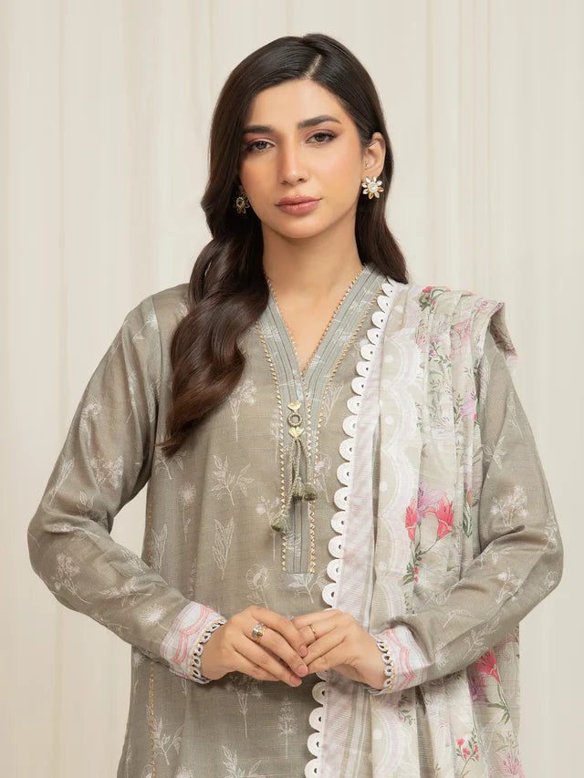 MERAK ZARI | Unstitched 3PC lawn  EWU6M6-040-3P