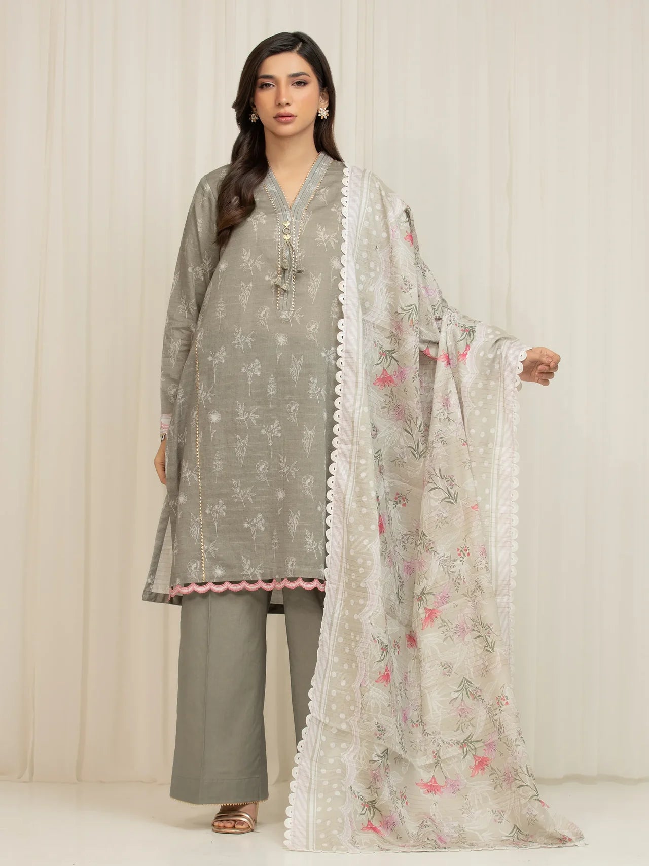 MERAK ZARI | Unstitched 3PC lawn EWU6M6-040-3P
