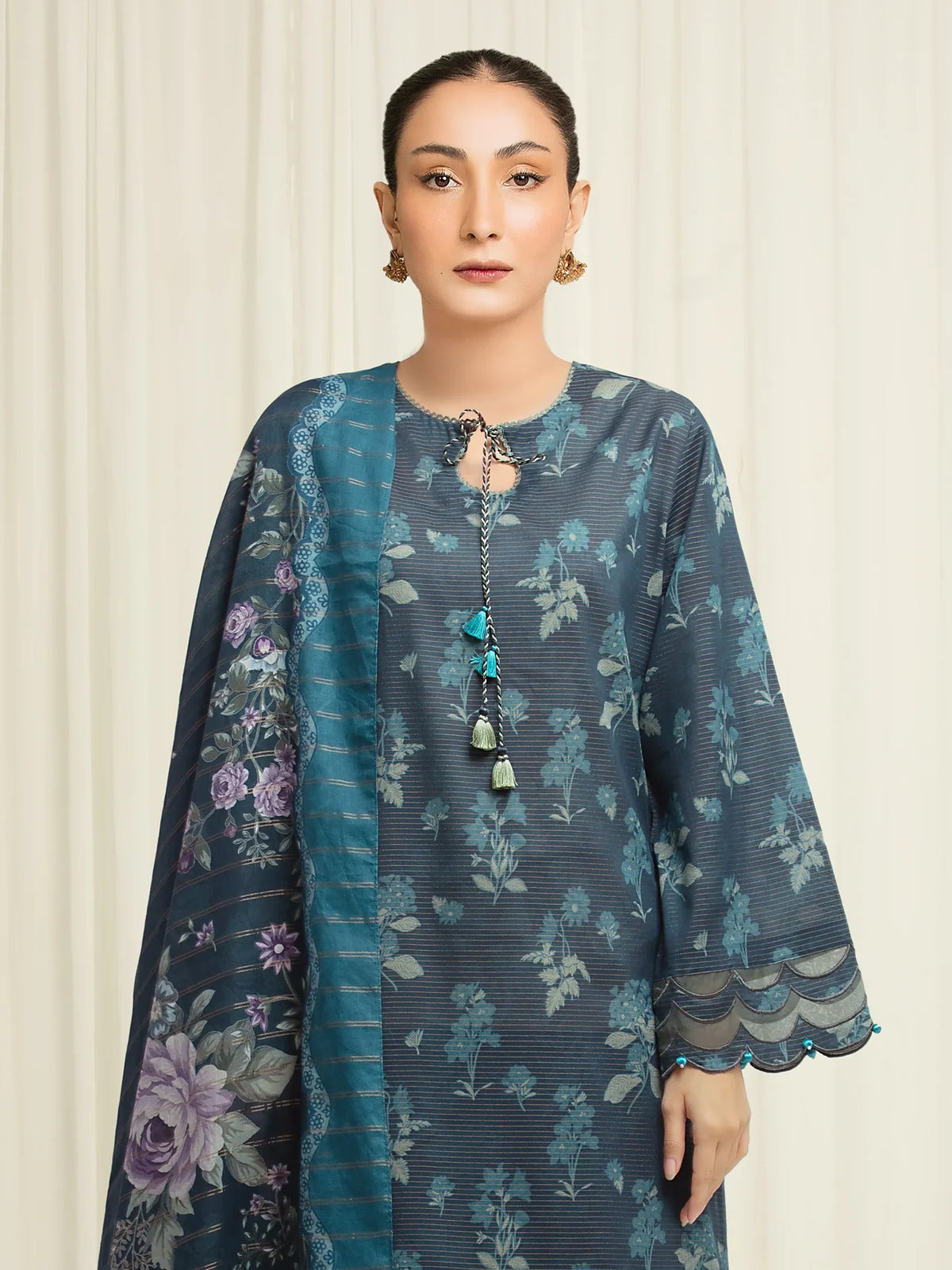 MERAK ZARI | Unstitched 3PC lawn EWU6M6-051-3P