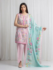 MERAK ZARI | Unstitched 3PC lawn  EWU6M6-062-3P
