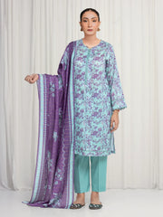 MERAK ZARI | Unstitched 3PC lawn EWU6M6-064-3P