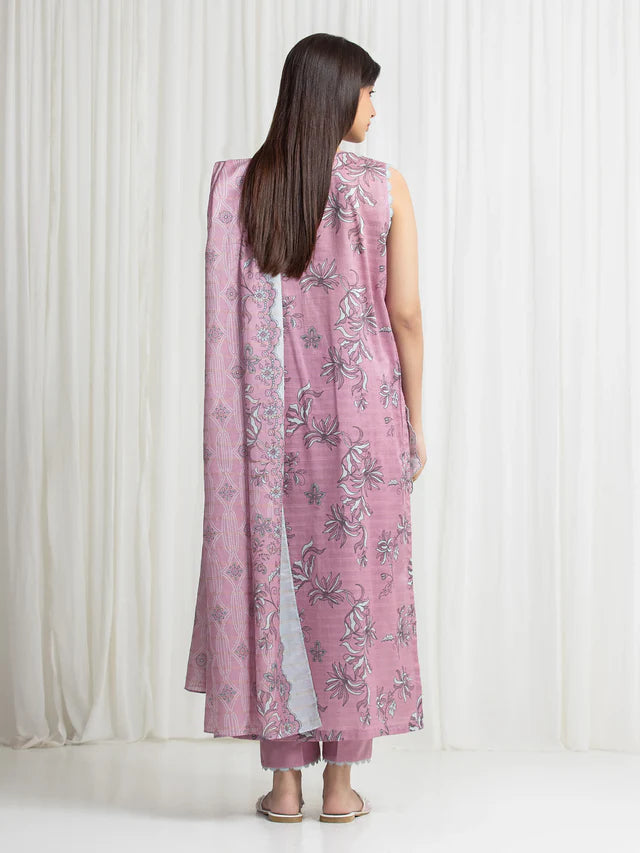 MERAK ZARI | Unstitched 3PC lawn EWU6M6-066-3P