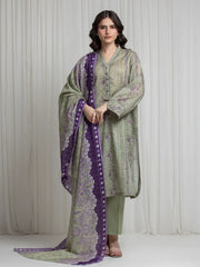 MERAK ZARI | Unstitched 3PC lawn EWU6M6-074-3P