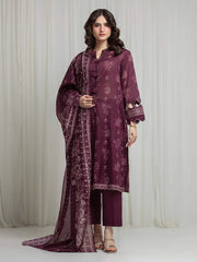 MERAK ZARI | Unstitched 3PC lawn  EWU6M6-026-3P