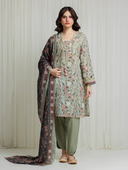 MERAK ZARI | Unstitched 3PC lawn EWU6M6-085-3P