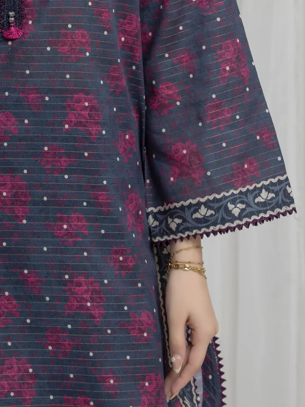 MERAK ZARI | Unstitched 3PC lawn  EWU6M6-086-3P