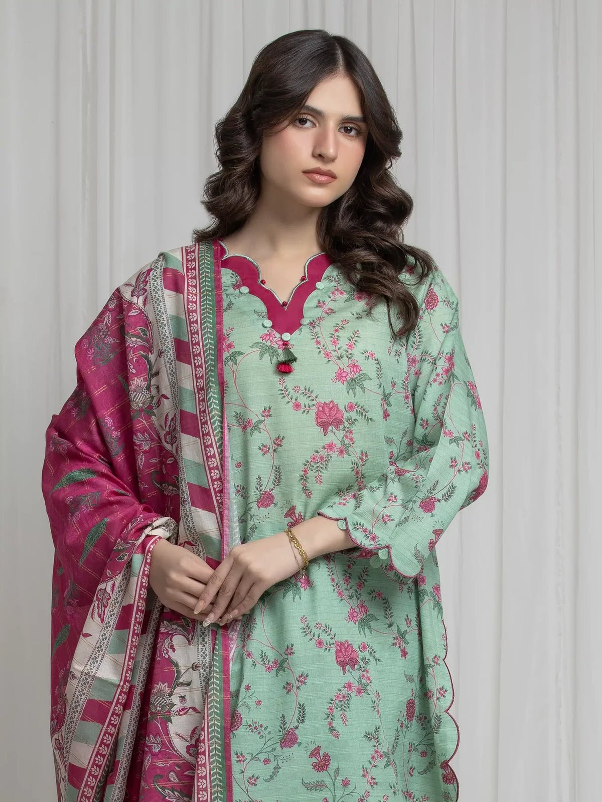 MERAK ZARI | Unstitched 3PC lawn  EWU6M6-096-3P