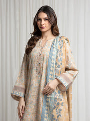 MERAK ZARI | Unstitched 3PC lawn EWU6M6-102-3PC