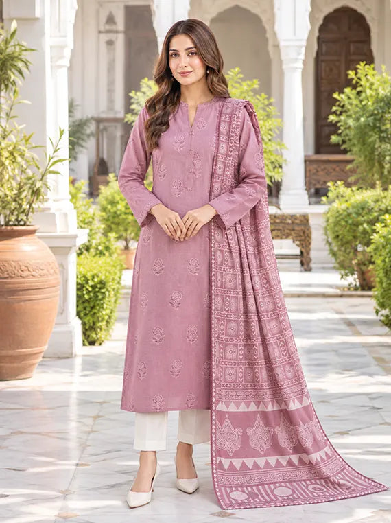 Limelight Unstitched 2PC Khadddar Shirt & Texture Shawl  (U4477SD-2PC-489)