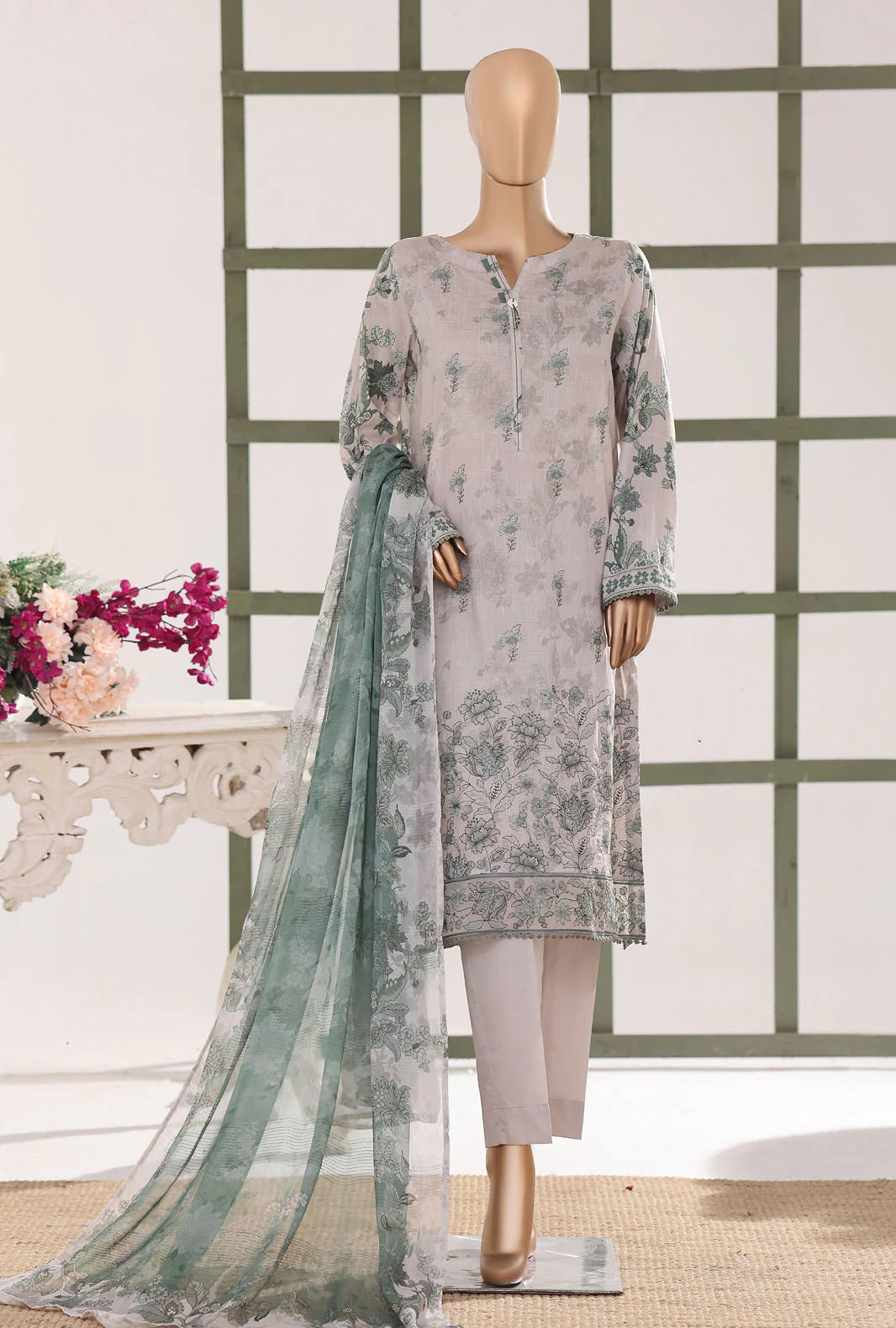 Mehak By HZ Textiles Embroidered 3PC Lawn Suit