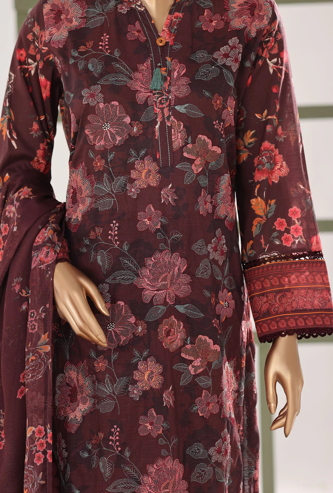 Mehak By HZ Textiles Embroidered 3PC Lawn Suit