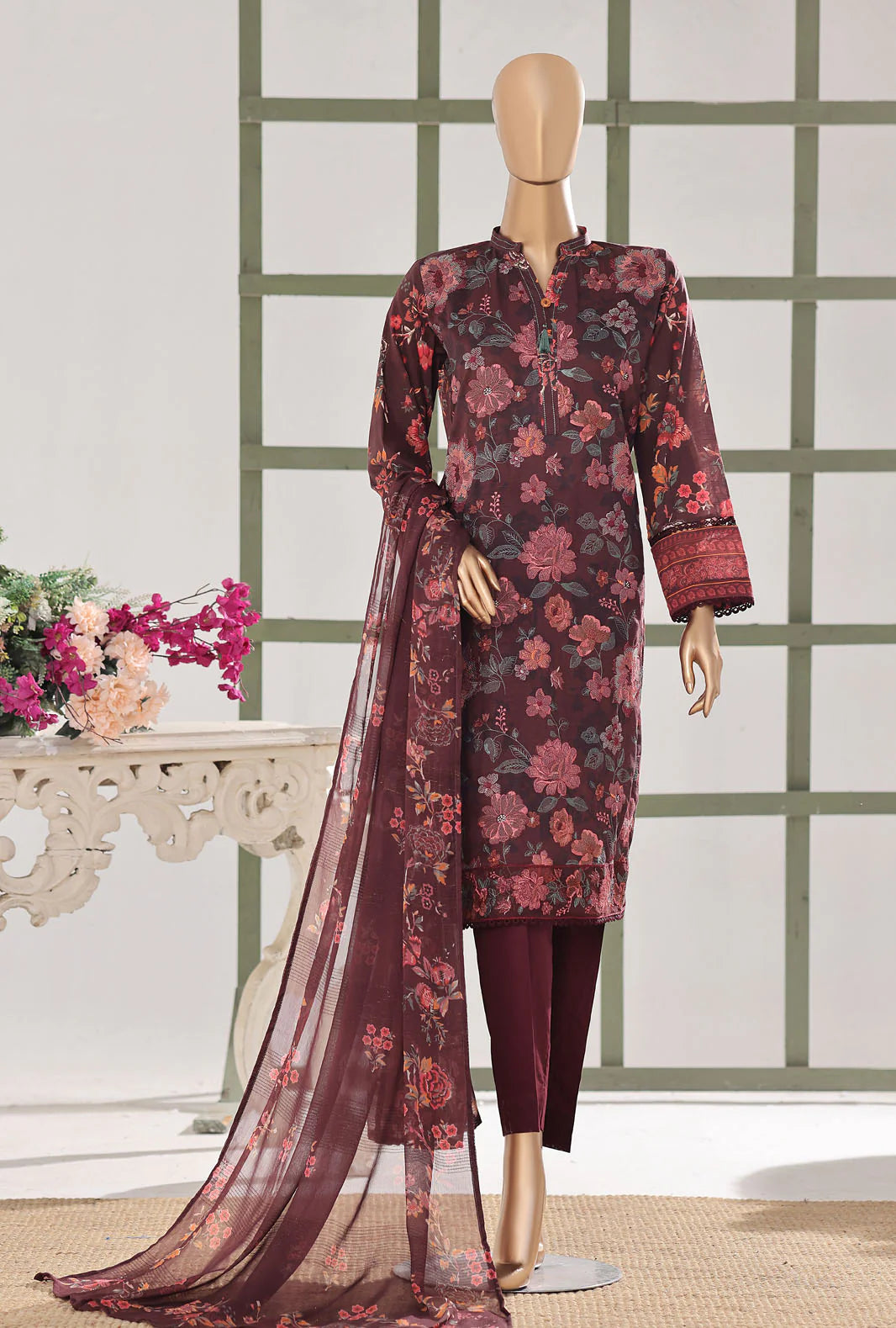 Mehak By HZ Textiles Embroidered 3PC Lawn Suit