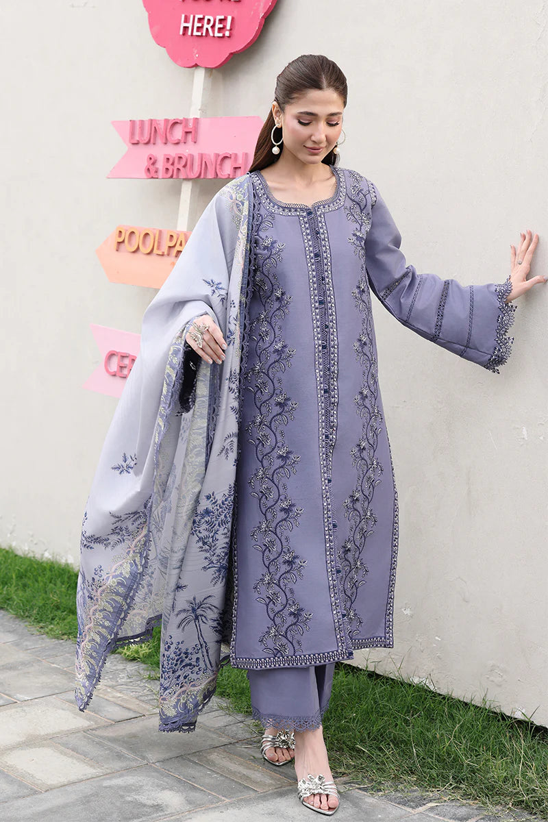 Premium Embroidered Mahnaz 3PC Unstitched Lawn By Rang Rasiya