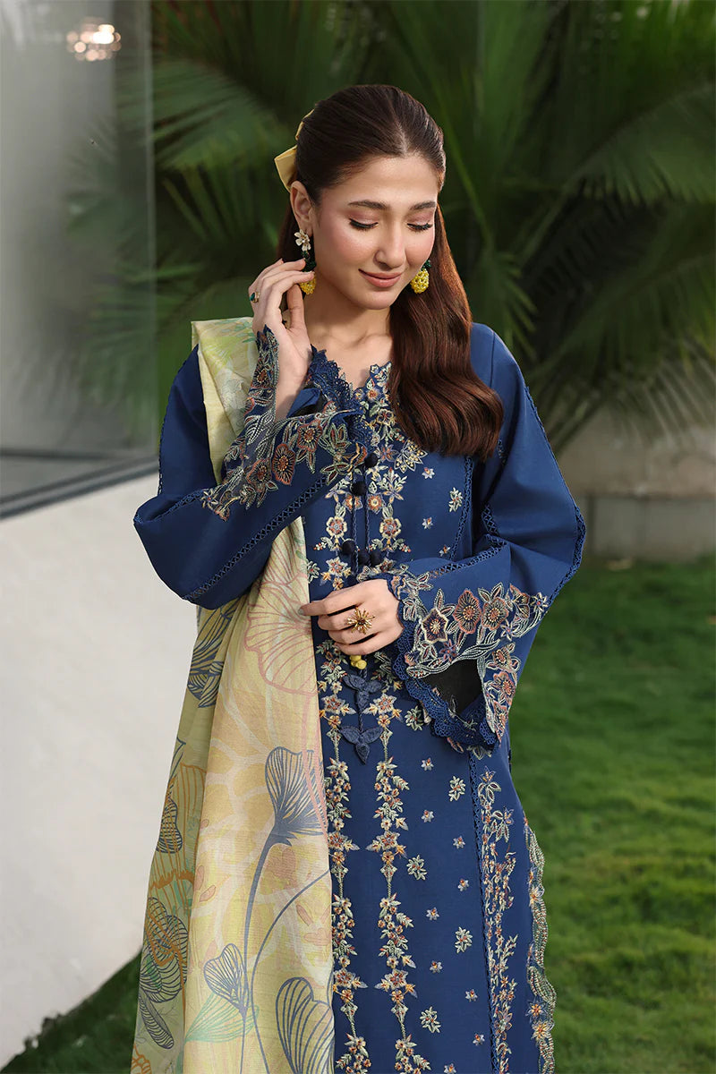 Premium Embroidered Mina 3PC Unstitched Lawn By Rang Rasiya