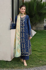 Premium Embroidered Mina 3PC Unstitched Lawn By Rang Rasiya