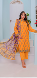 Mizaj Falak| Unstitched 3PC Premium Lawn #1