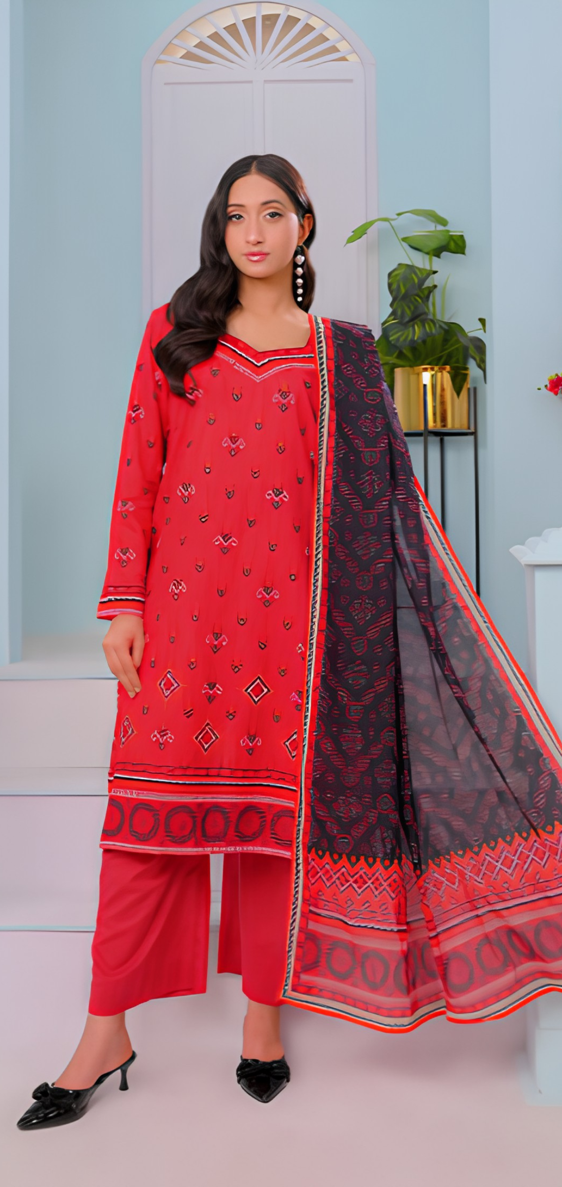 Mizaj Falak| Unstitched 3PC Premium Lawn #2
