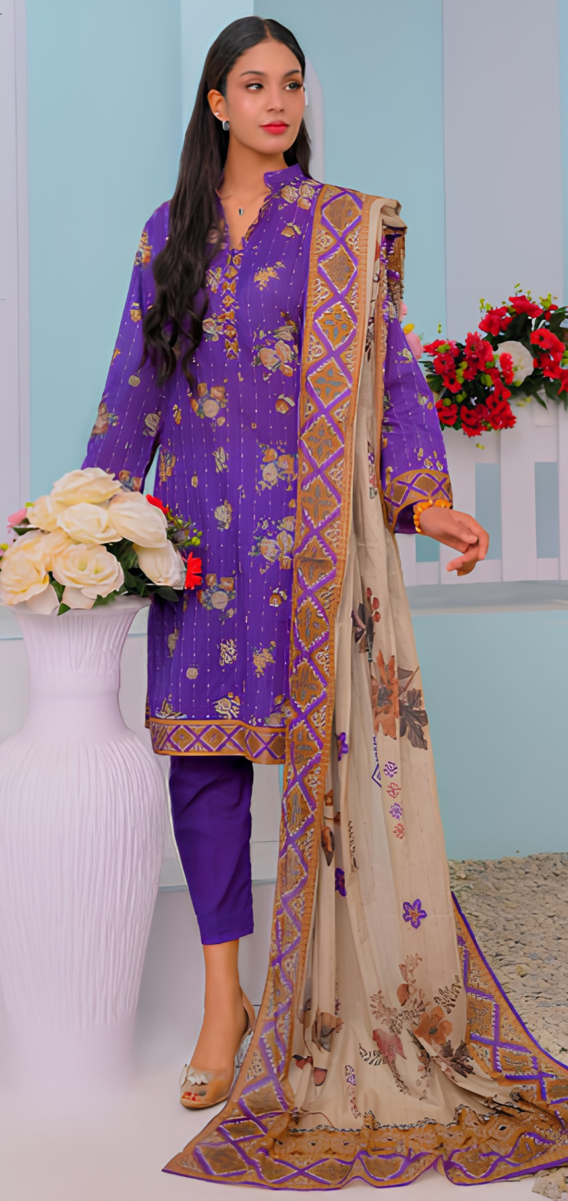 Mizaj Hania | Unstitched 3PC Premium Lawn #10