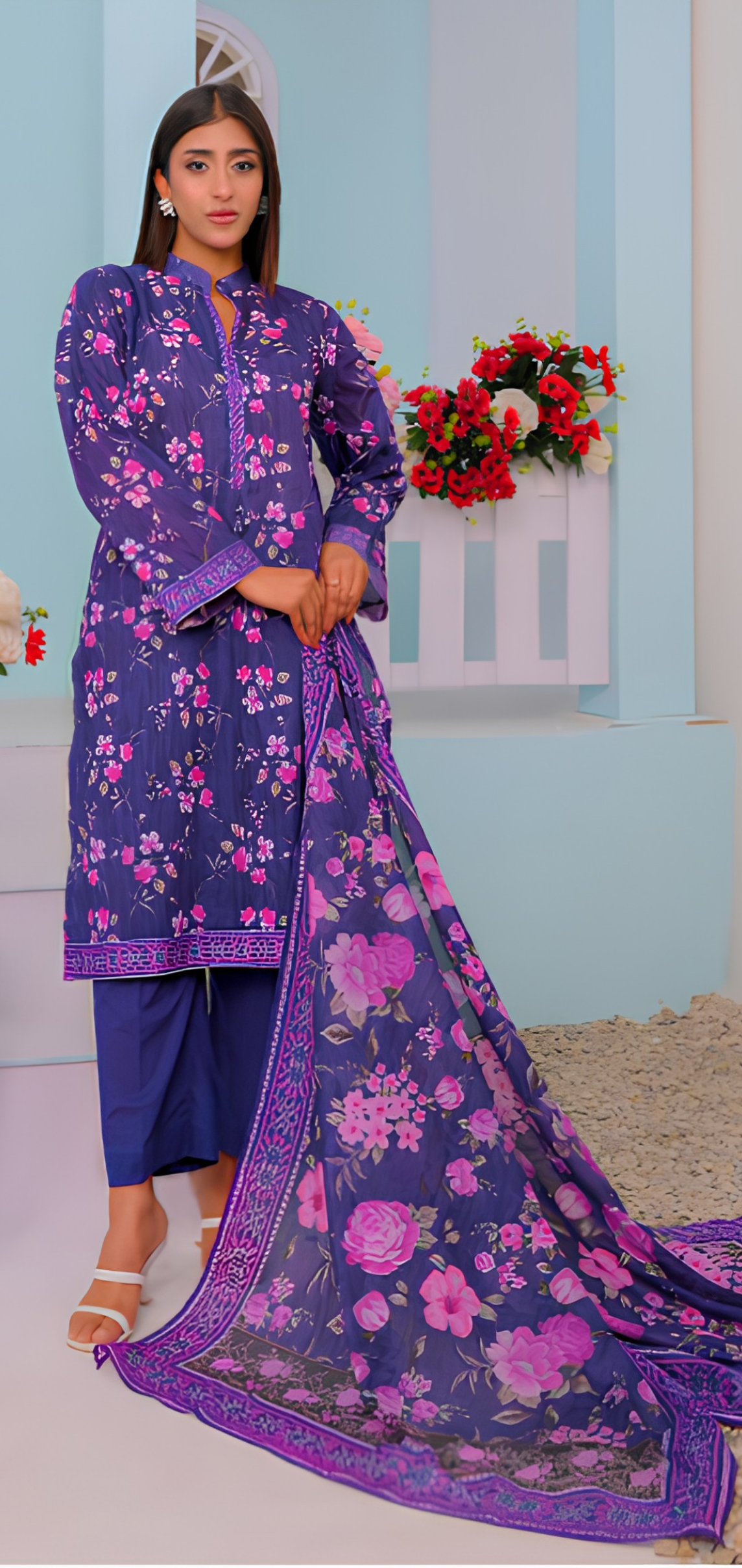 Mizaj Hania | Unstitched 3PC Premium Lawn #8