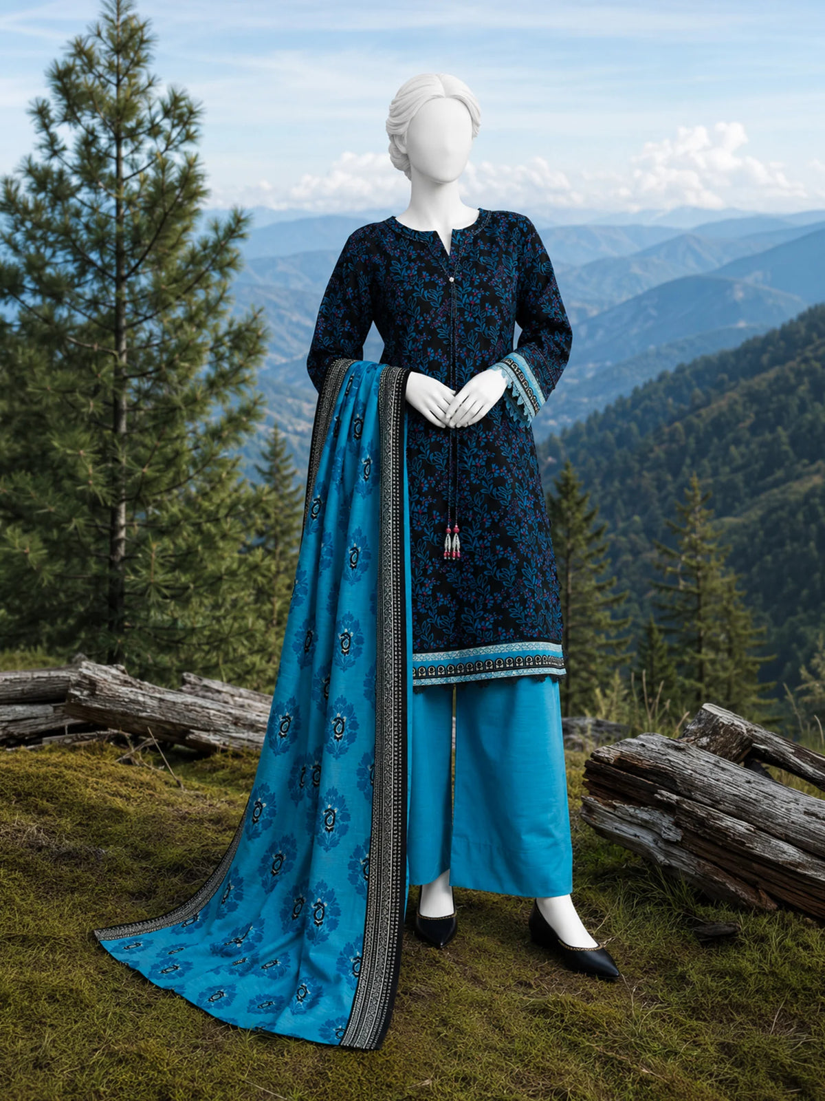 J. | Printed Khaddar 3PC Unstitched Panjnad