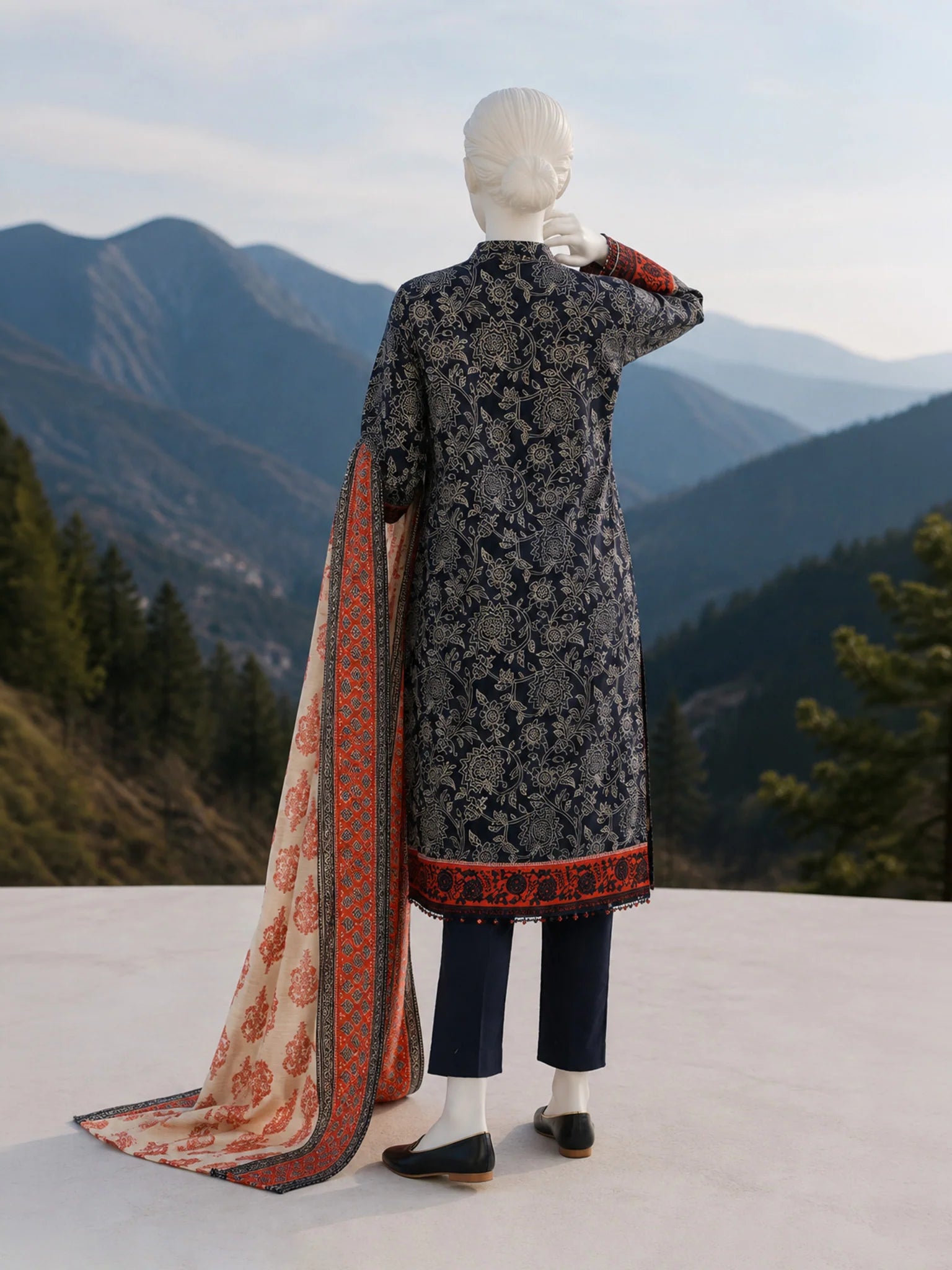 J. | Printed Khaddar 3PC Unstitched Panjnad