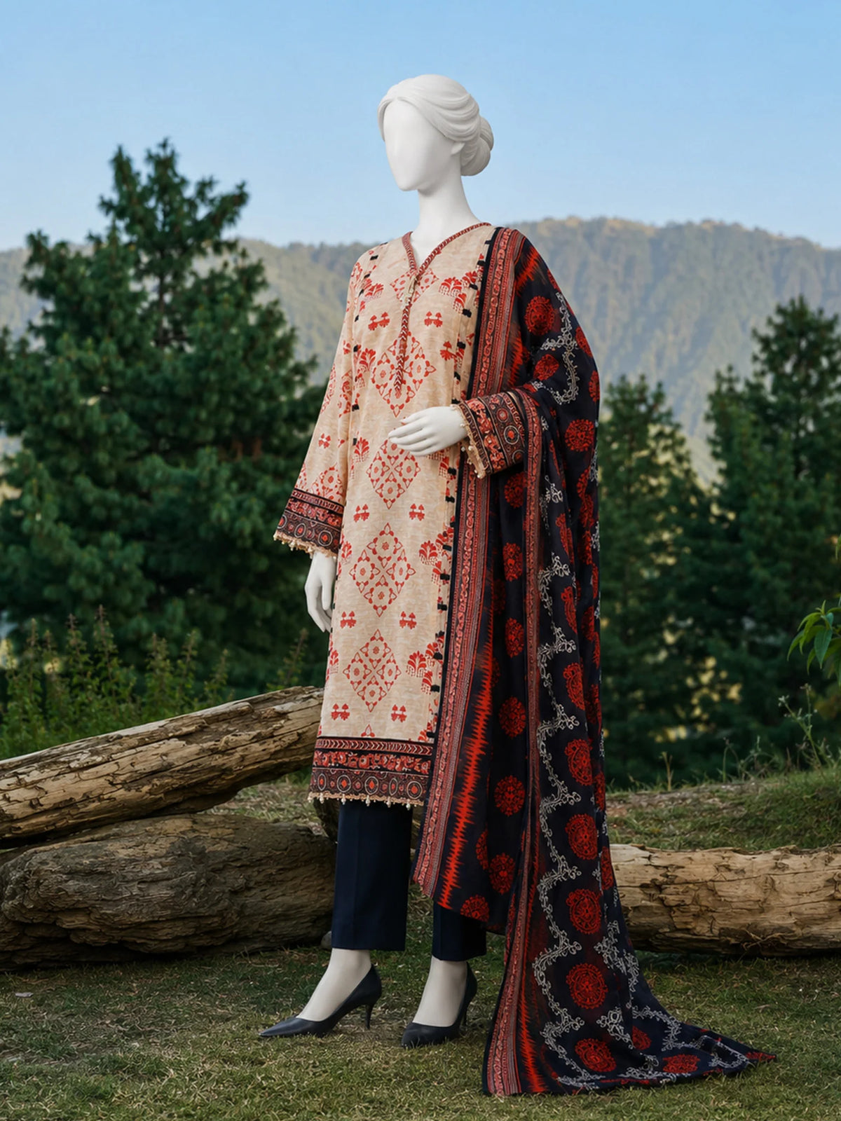 J. | Printed Khaddar 3PC Unstitched Panjnad